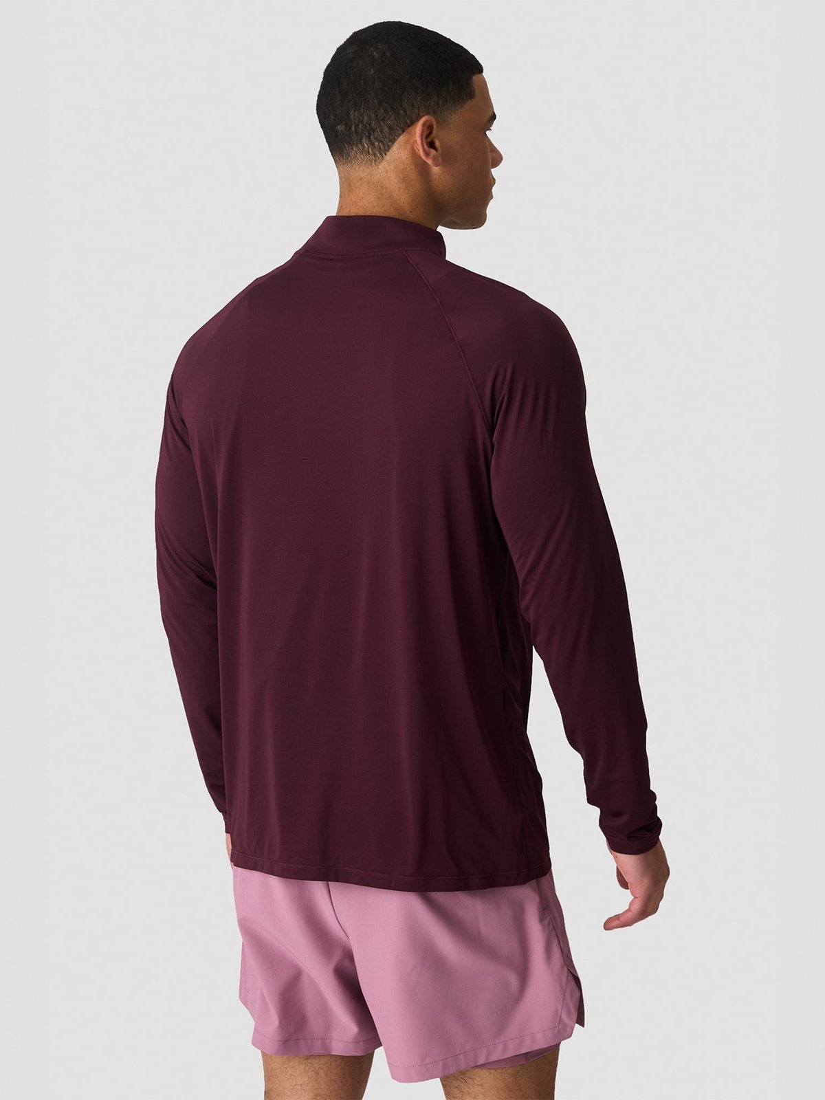 ICIW Mirage 1/4 Zip Long Sleeve Maroon Red