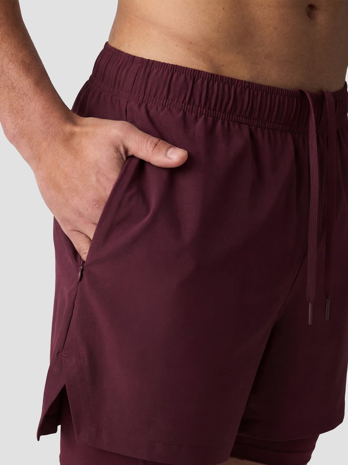 ICIW Essential Cardio 2-in1 5" Shorts Maroon Red
