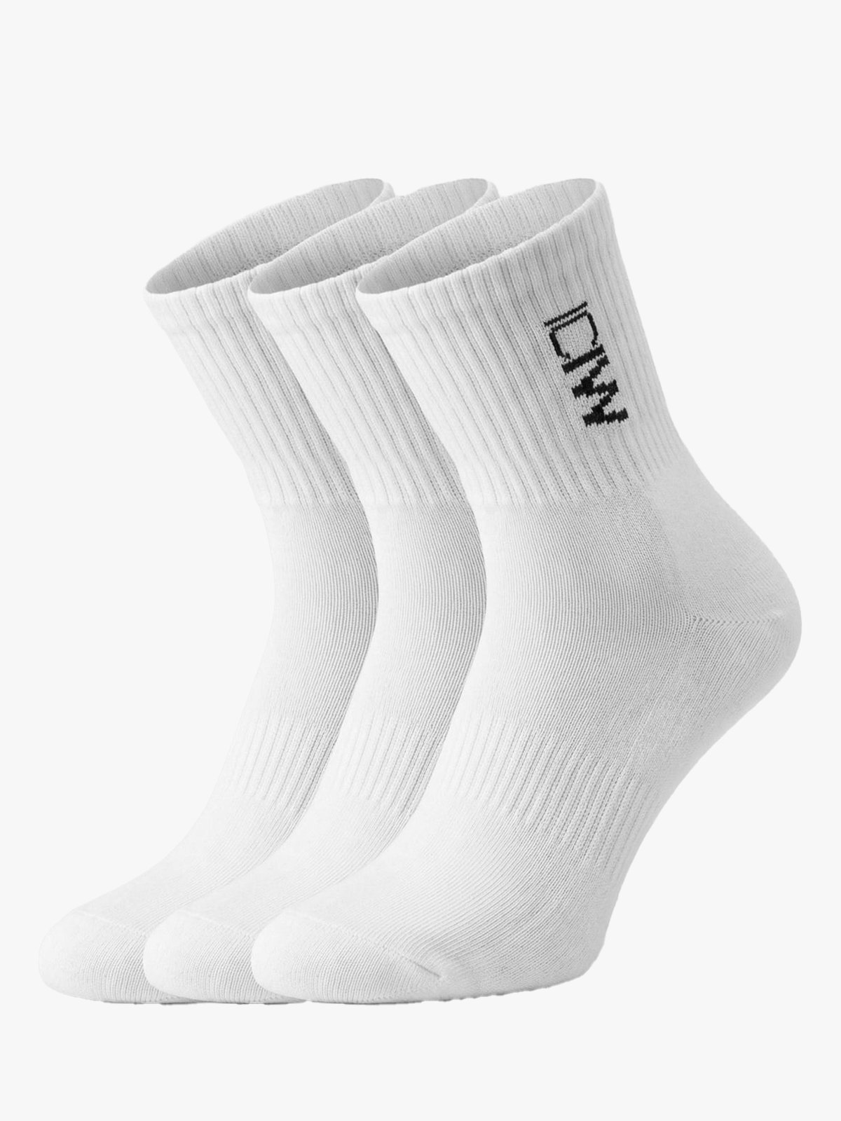 ICIW Training Mid Sock 3-Pack White