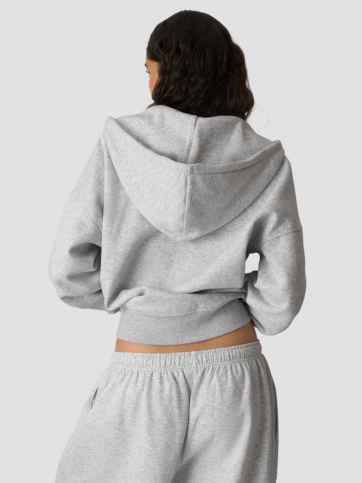 ICIW Everyday Relaxed Hoodie Zip Light Grey Melange