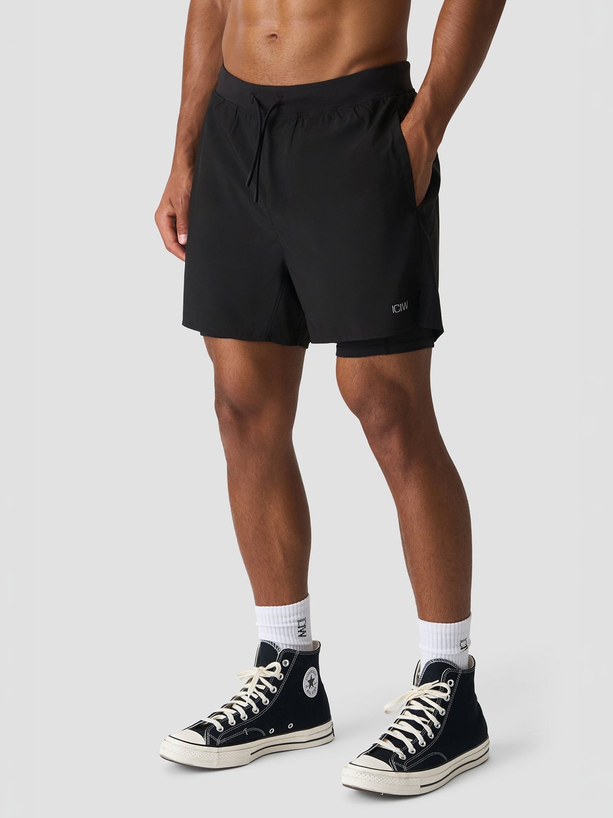 ICIW Workout 2-in-1 Shorts 5" Black