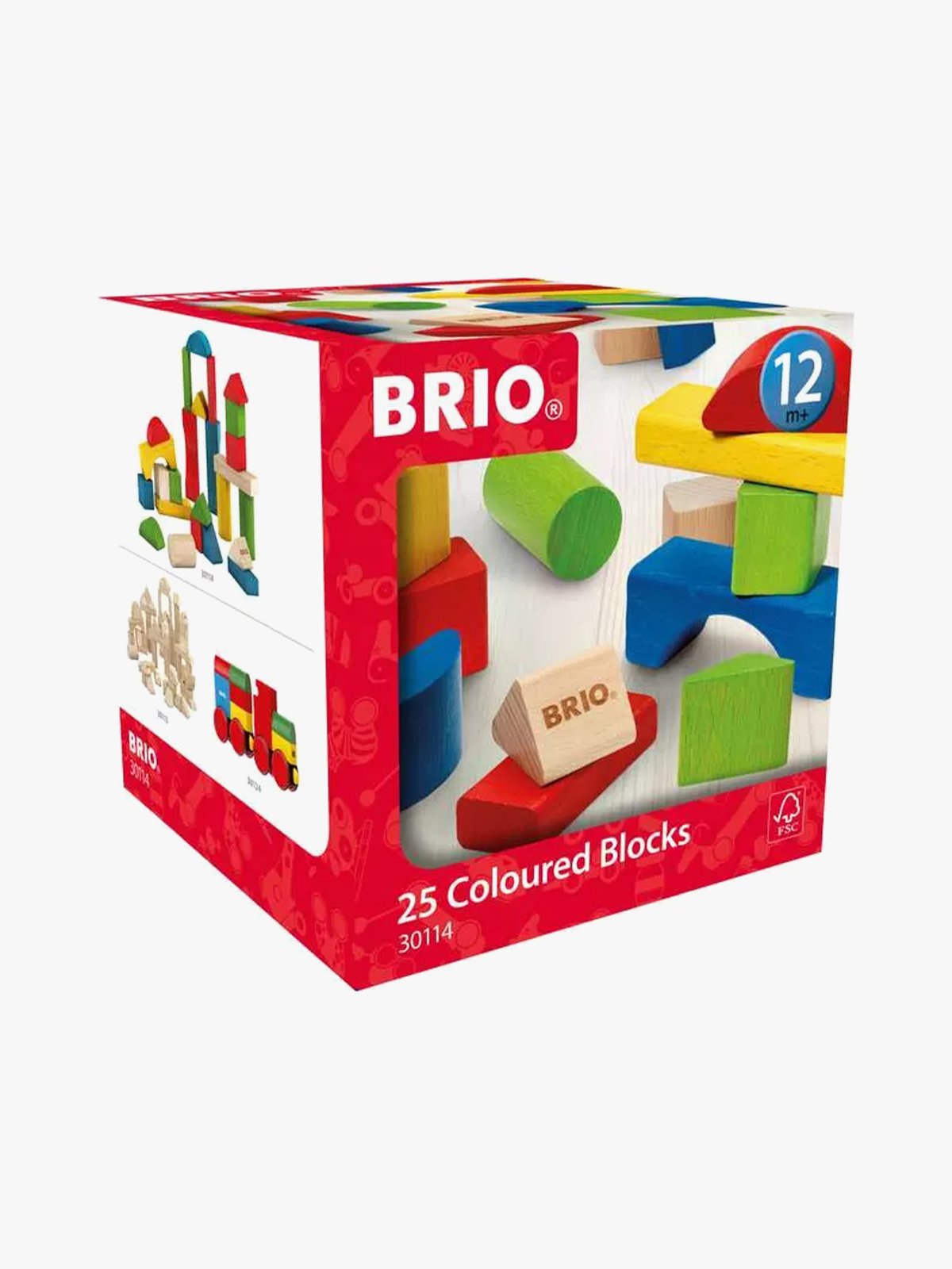 Brio Byggeklosser 25 farg tre Flerfarget