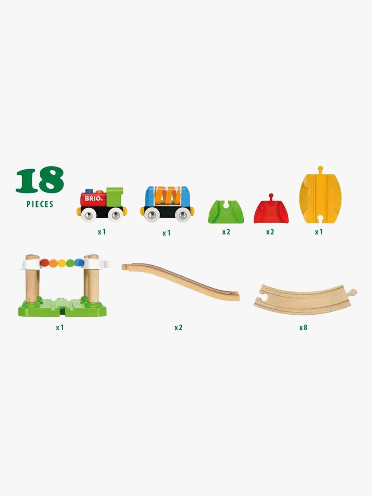 Brio Min første togbane, 18 deler Flerfarget