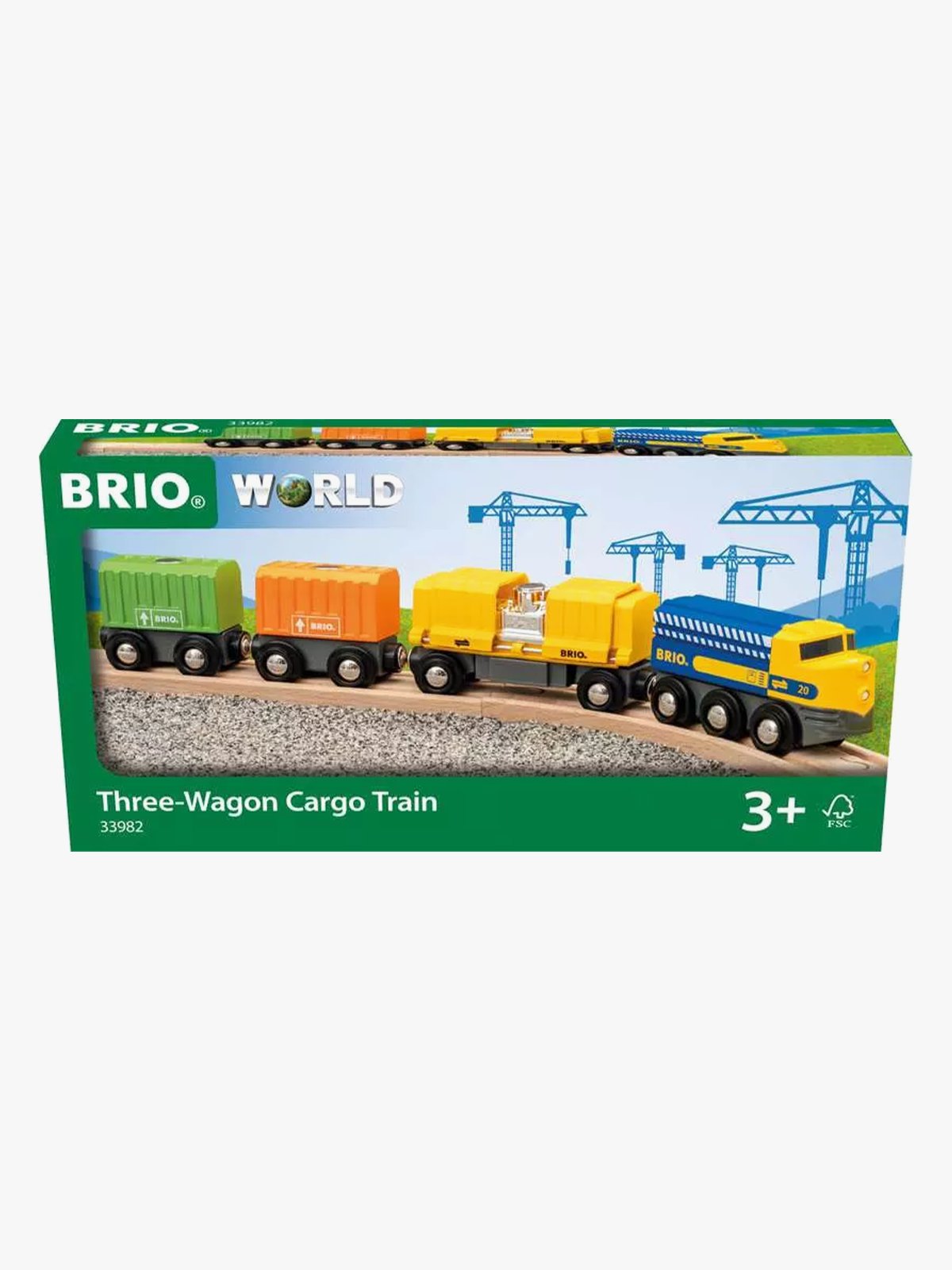 Brio Godstog med 3 vogner Flerfarget