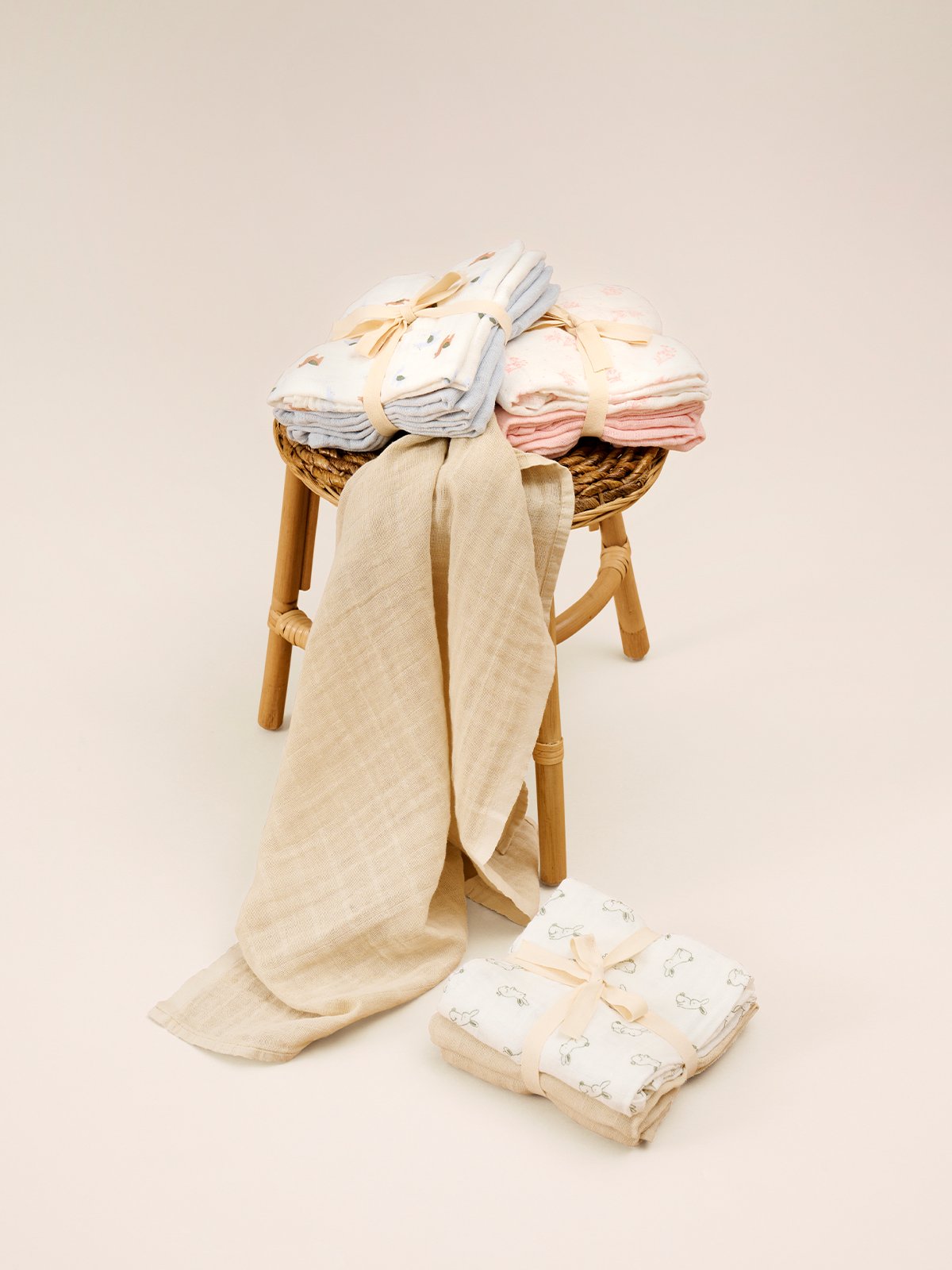 Pippi Cloth Muslin (3-pack) Beige