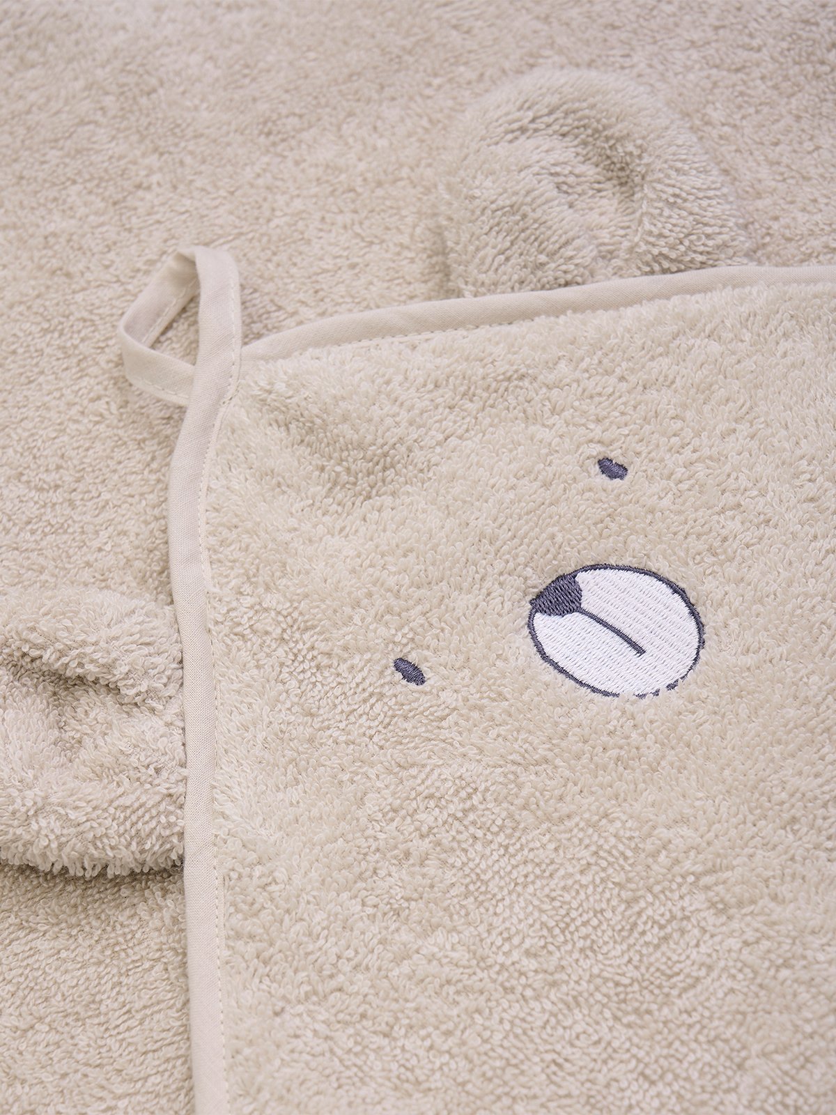 Pippi Hooded baby towel Beige