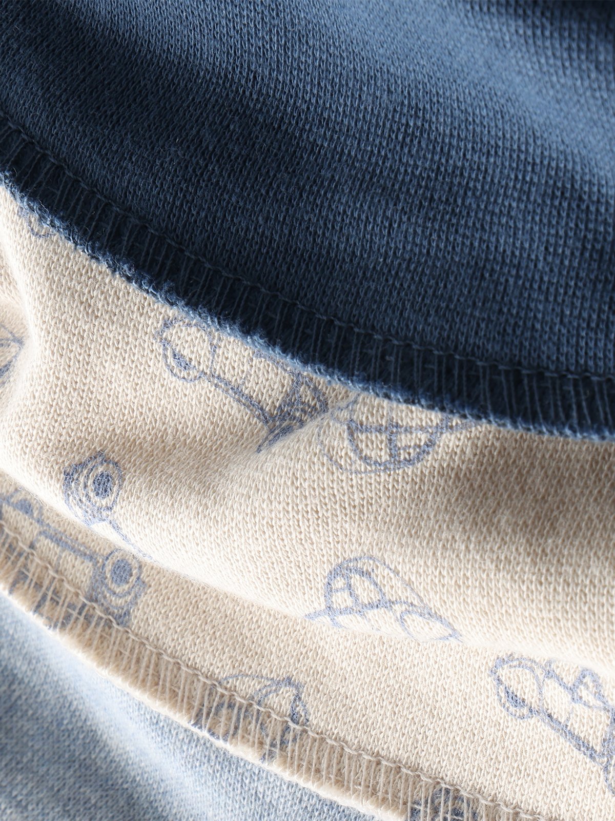 Pippi Bandana Bib Boy -AOP (3-pack) Blå