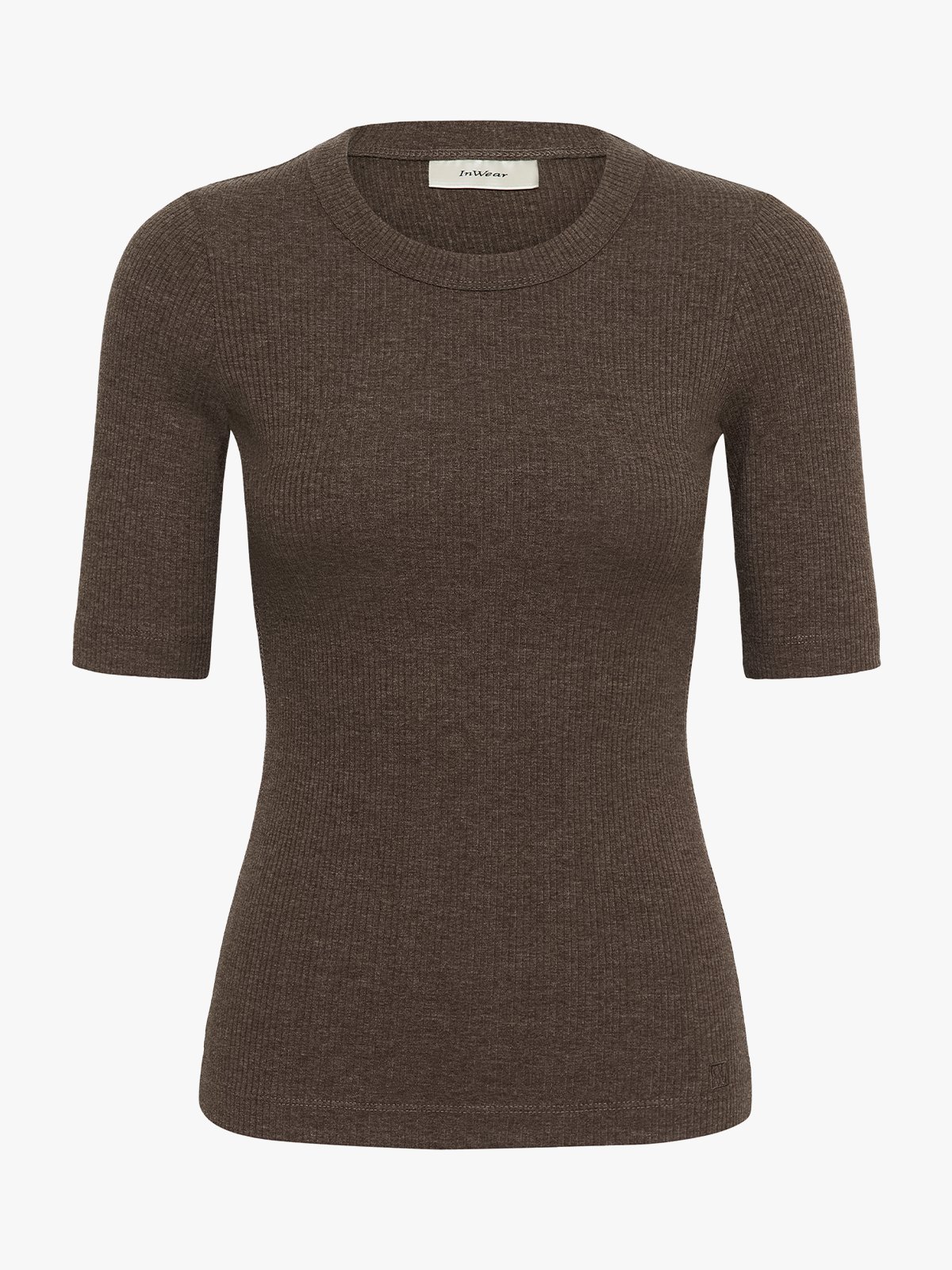 InWear Dagna Melange T-Shirt Chocolate Brown Melange