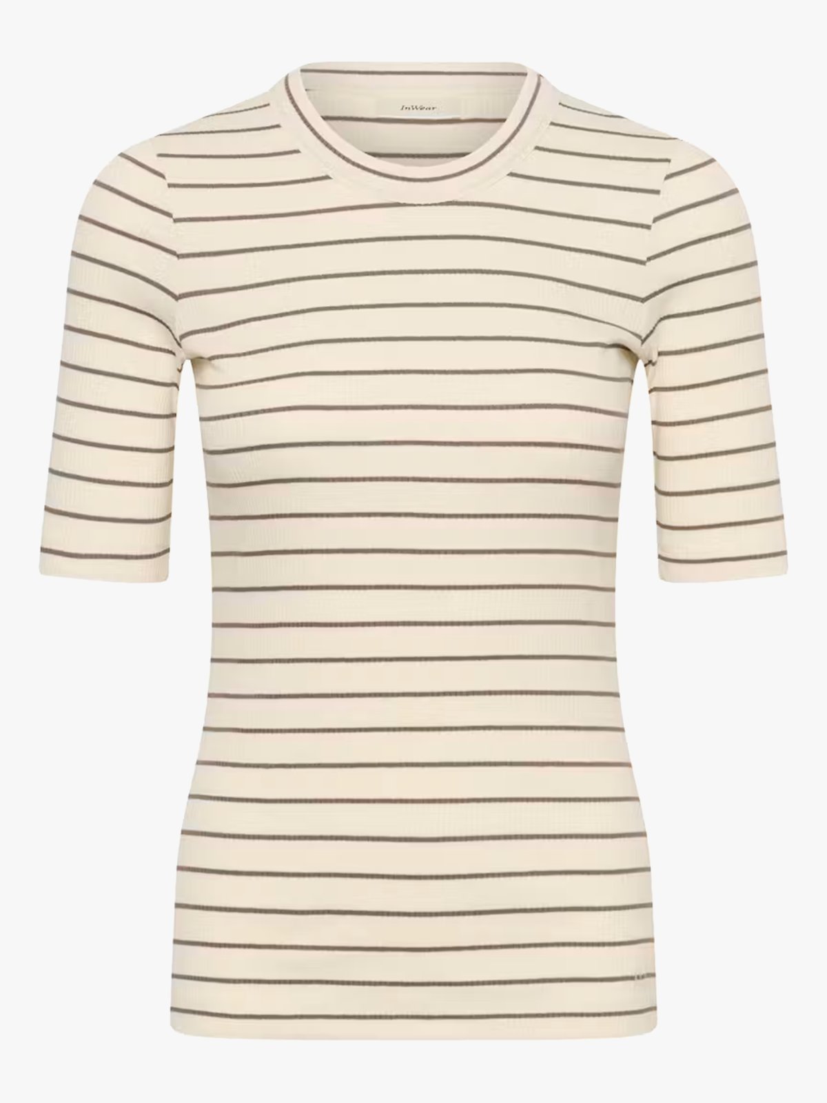 InWear Dagna Striped T-Shirt Vanilla / Coffee Quartz Stripe / White