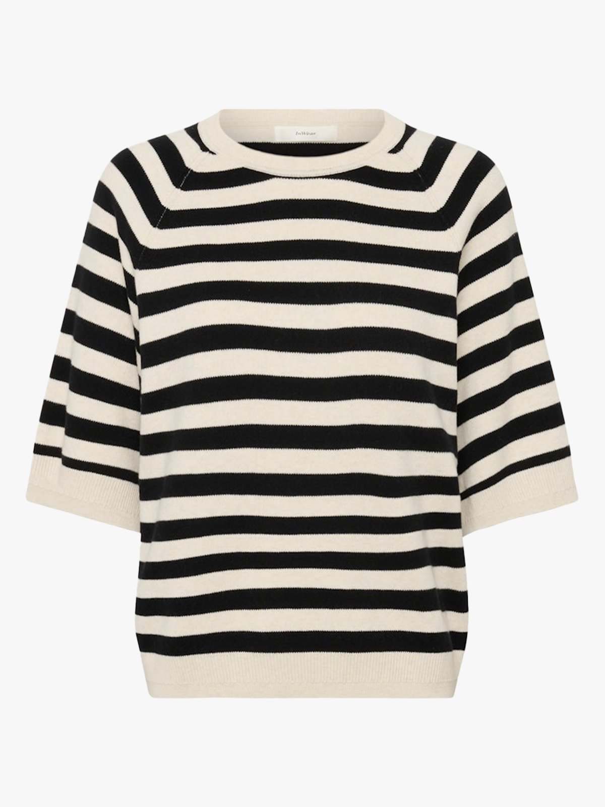InWear Madie Tee Black / Whisper White Stripe