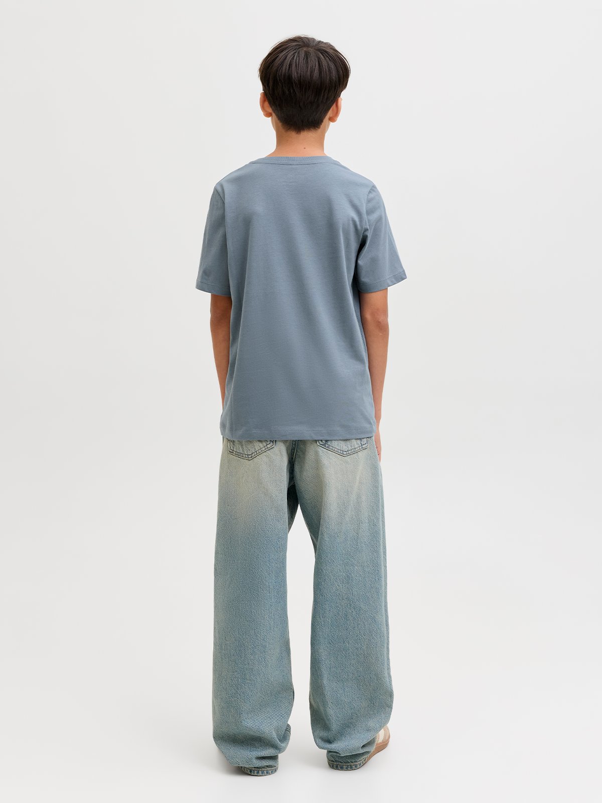 Jack and Jones Junior Corp Logo Tee O-Neck Jnr Blue Mirage