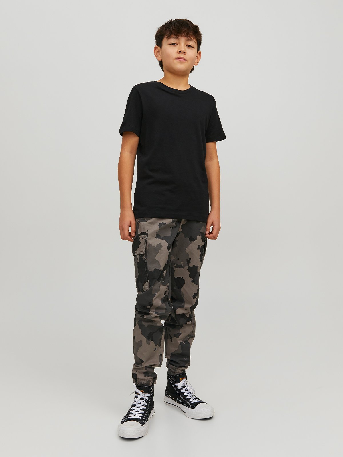Jack and Jones Junior Organic Basic Tee O-Neck Jnr Black
