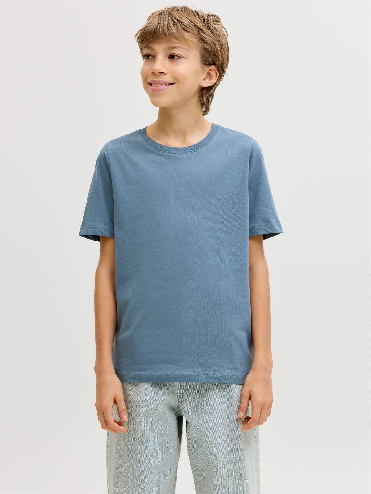 Jack and Jones Junior Organic Basic Tee O-Neck Jnr Blue Mirage