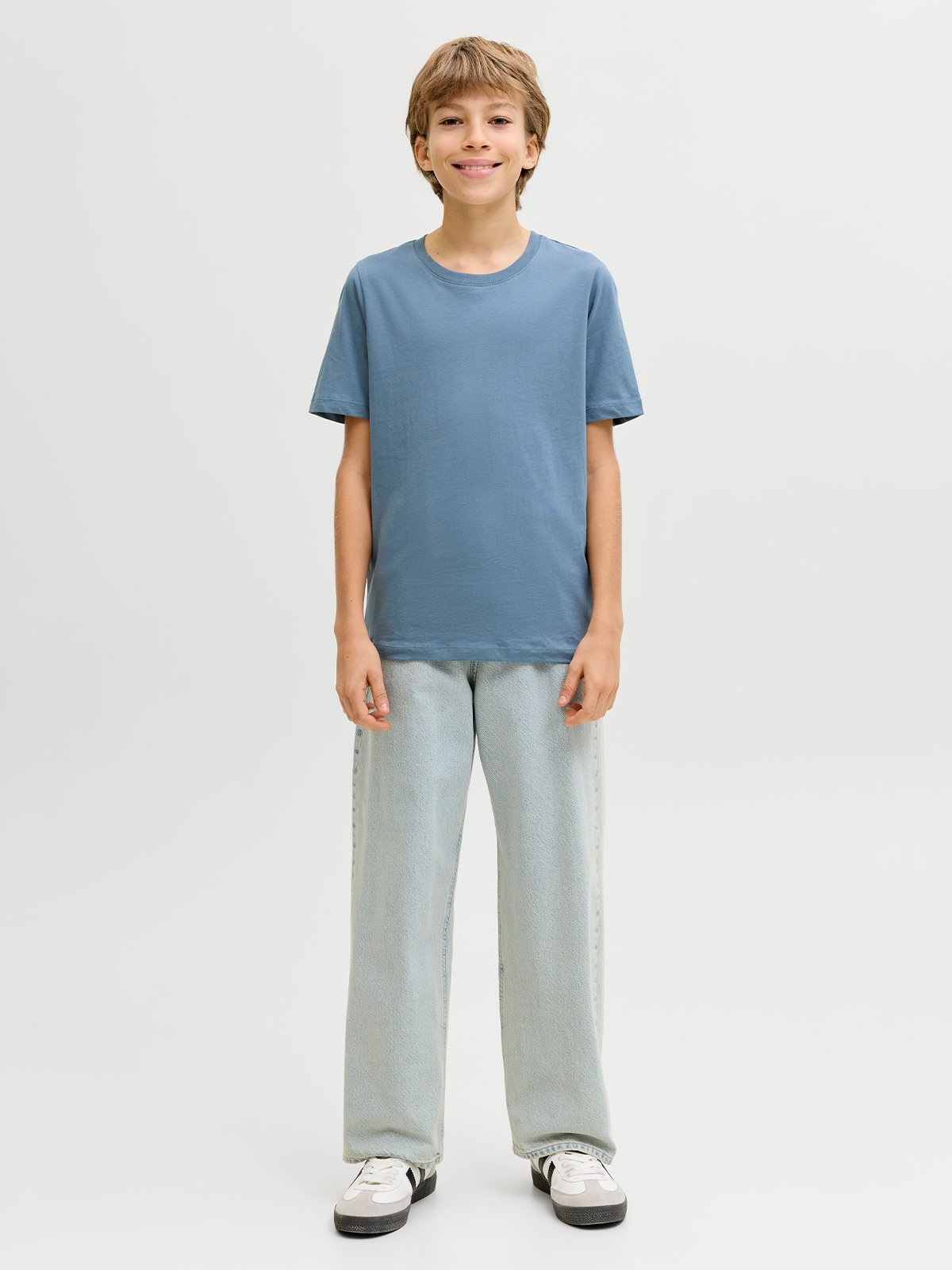 Jack and Jones Junior Organic Basic Tee O-Neck Jnr Blue Mirage