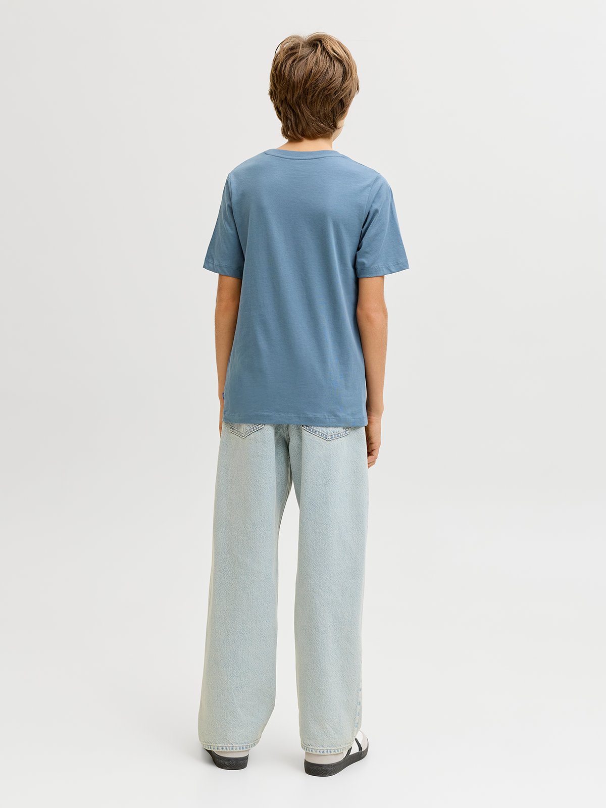 Jack and Jones Junior Organic Basic Tee O-Neck Jnr Blue Mirage