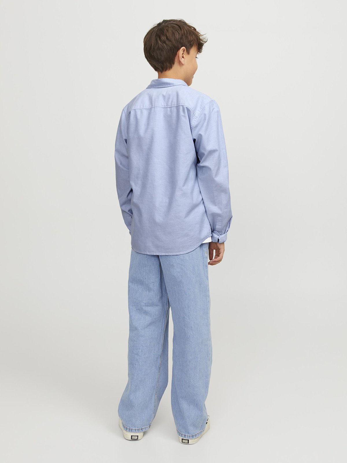 Jack and Jones Junior Junior Oxford Shirt Long Sleeve Cashmere Blue