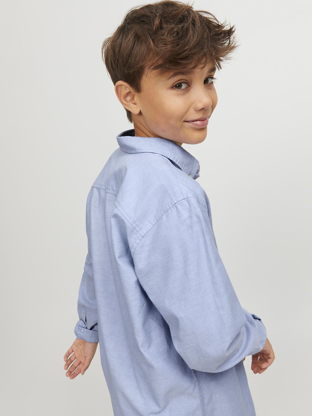 Jack and Jones Junior Junior Oxford Shirt Long Sleeve Cashmere Blue