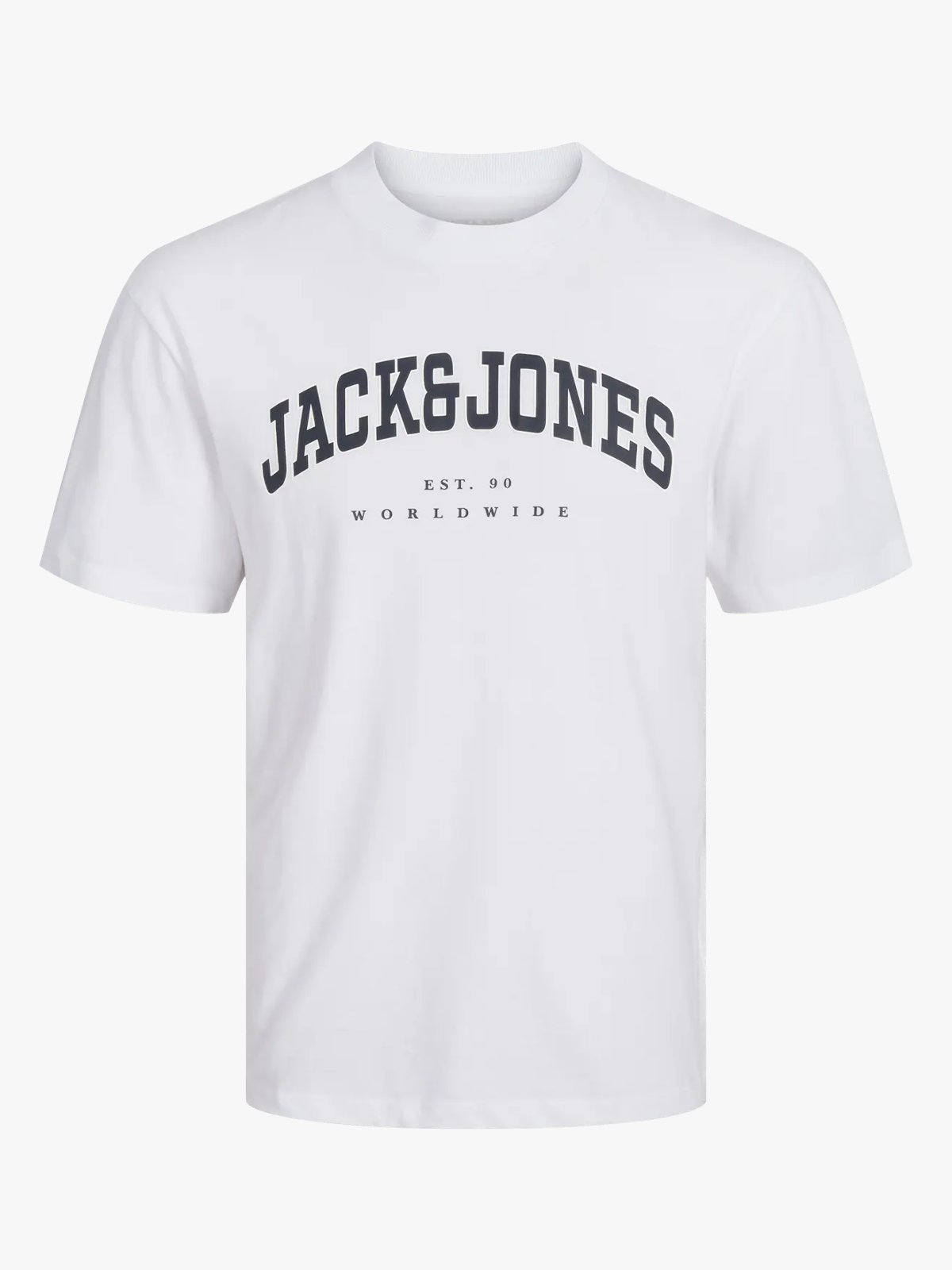 Jack and Jones Junior Junior Caleb Varsity Tee Short Sleeve O-Neck White