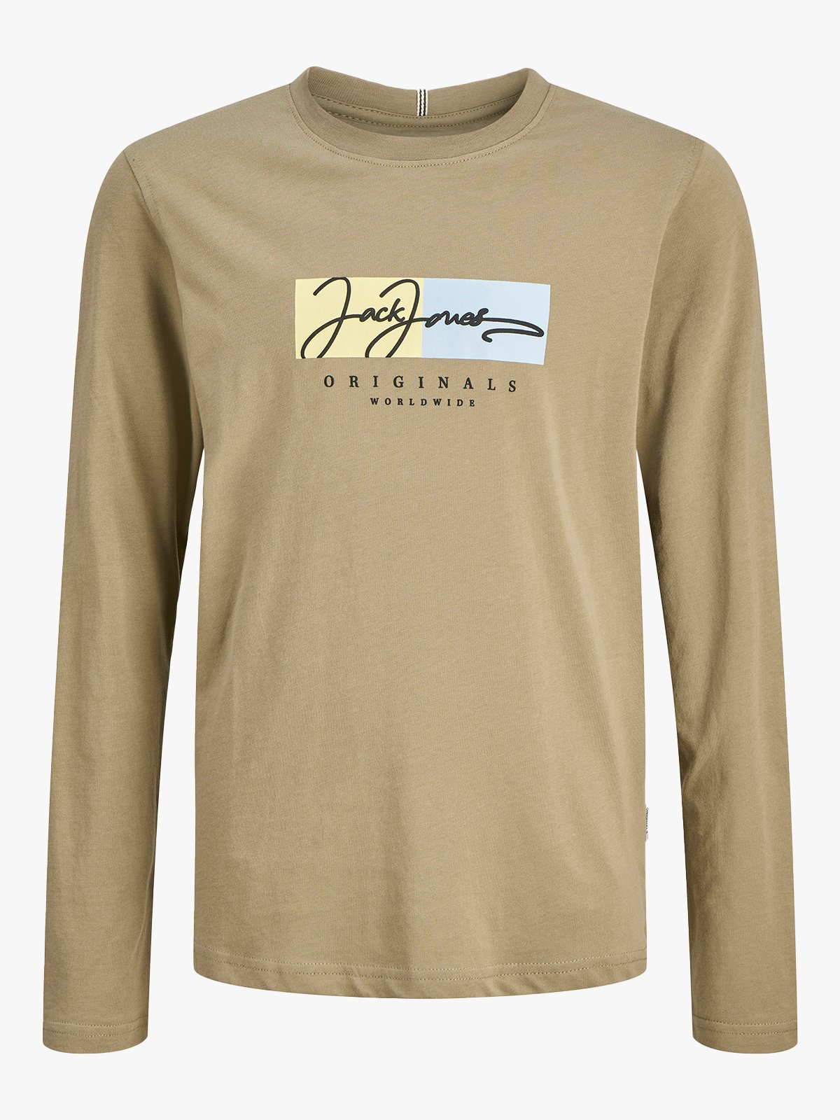 Jack and Jones Junior Fredriksberg Box Script tee Long Sleeve Junior Silver Sage