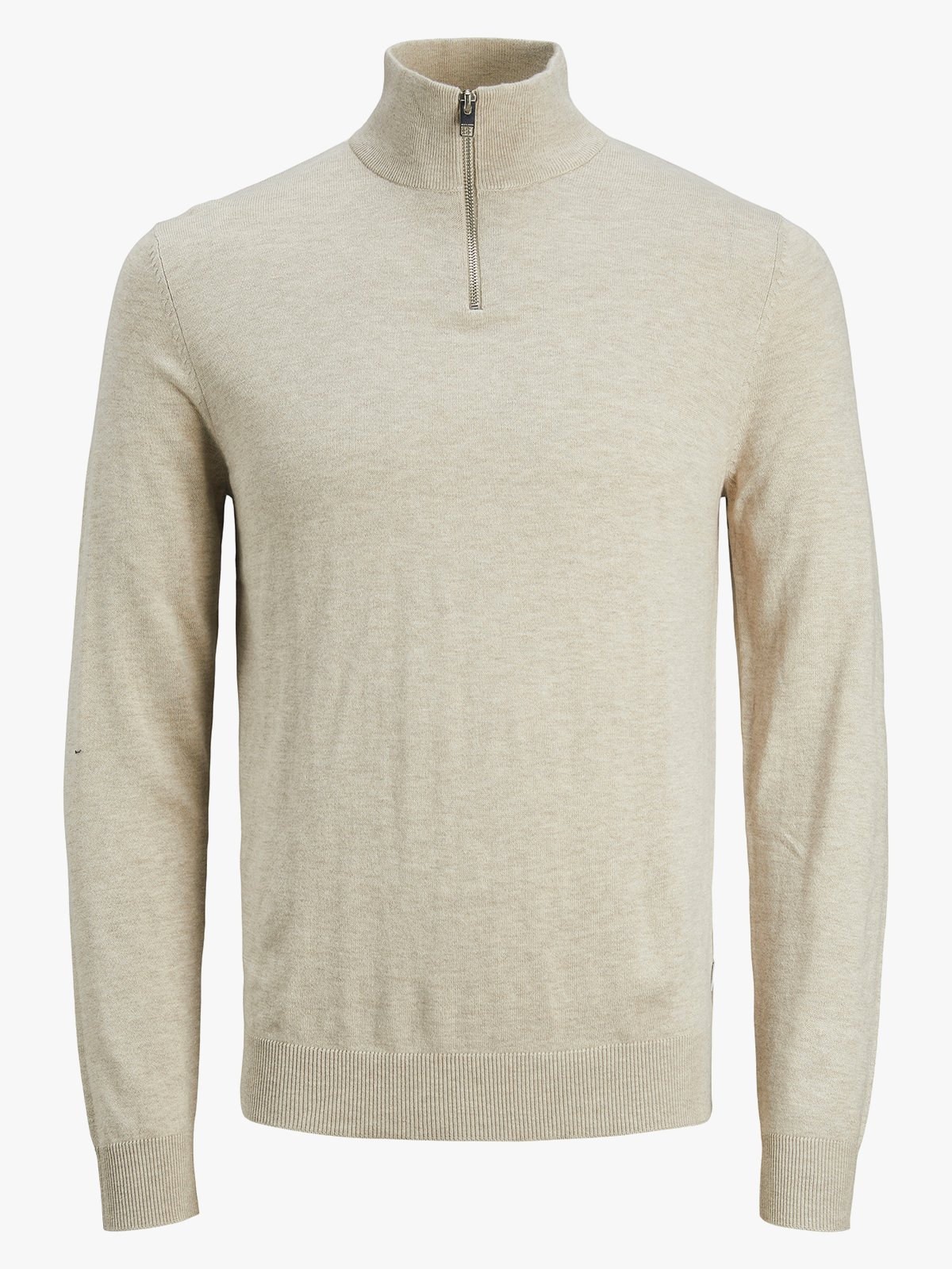 Jack and Jones Junior Junior Emil Knit Half Zip Junior Beige / Oatmel
