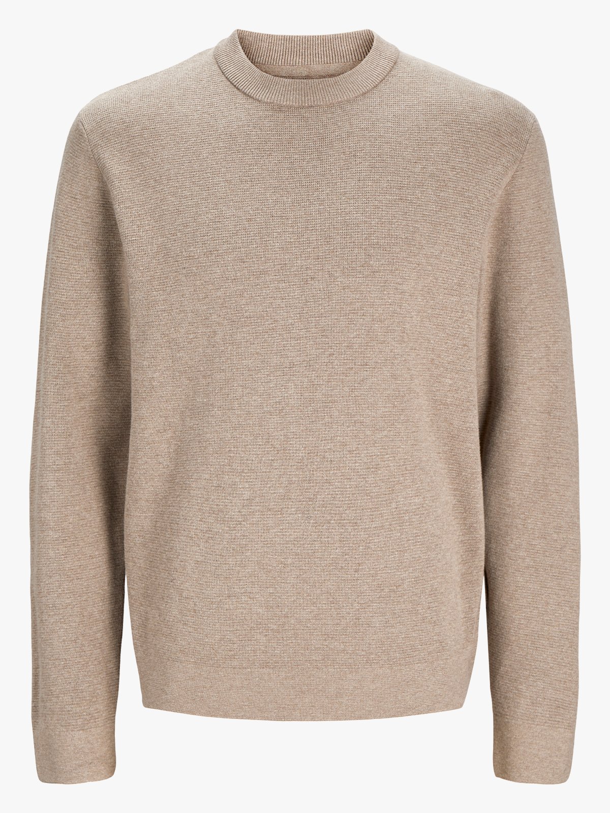 Jack and Jones Junior Milano Stitch Knit Crew Neck Greige