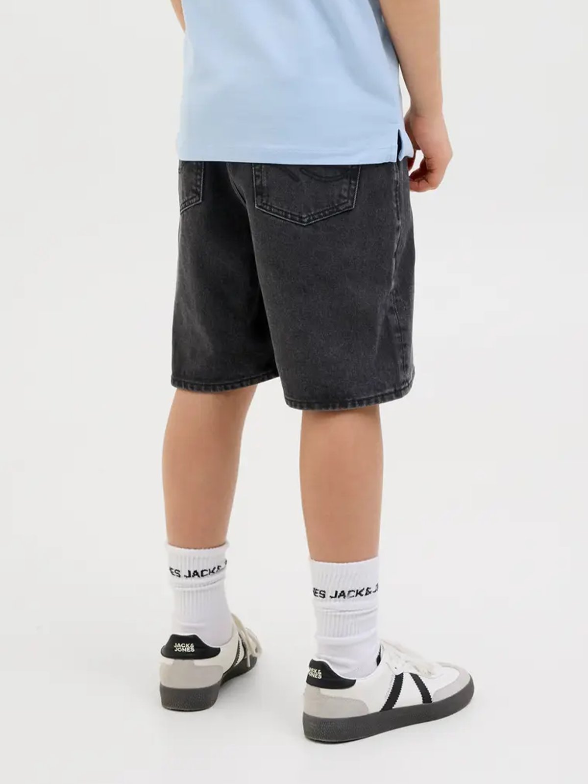 Jack and Jones Junior Tony Original Shorts Jnr Black Denim