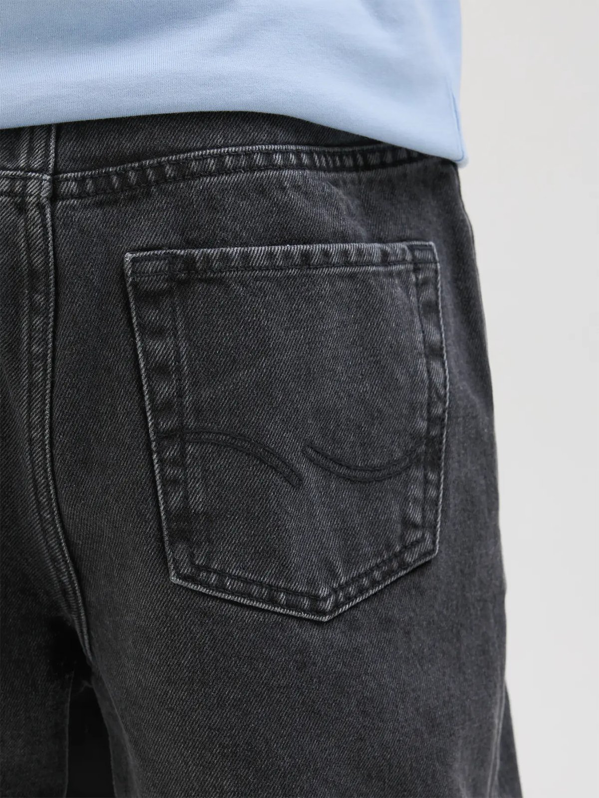 Jack and Jones Junior Tony Original Shorts Jnr Black Denim