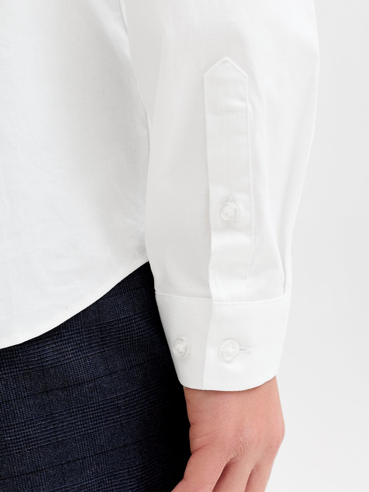 Jack and Jones Junior Junior Axel Stretch Shirt Long Sleeve White