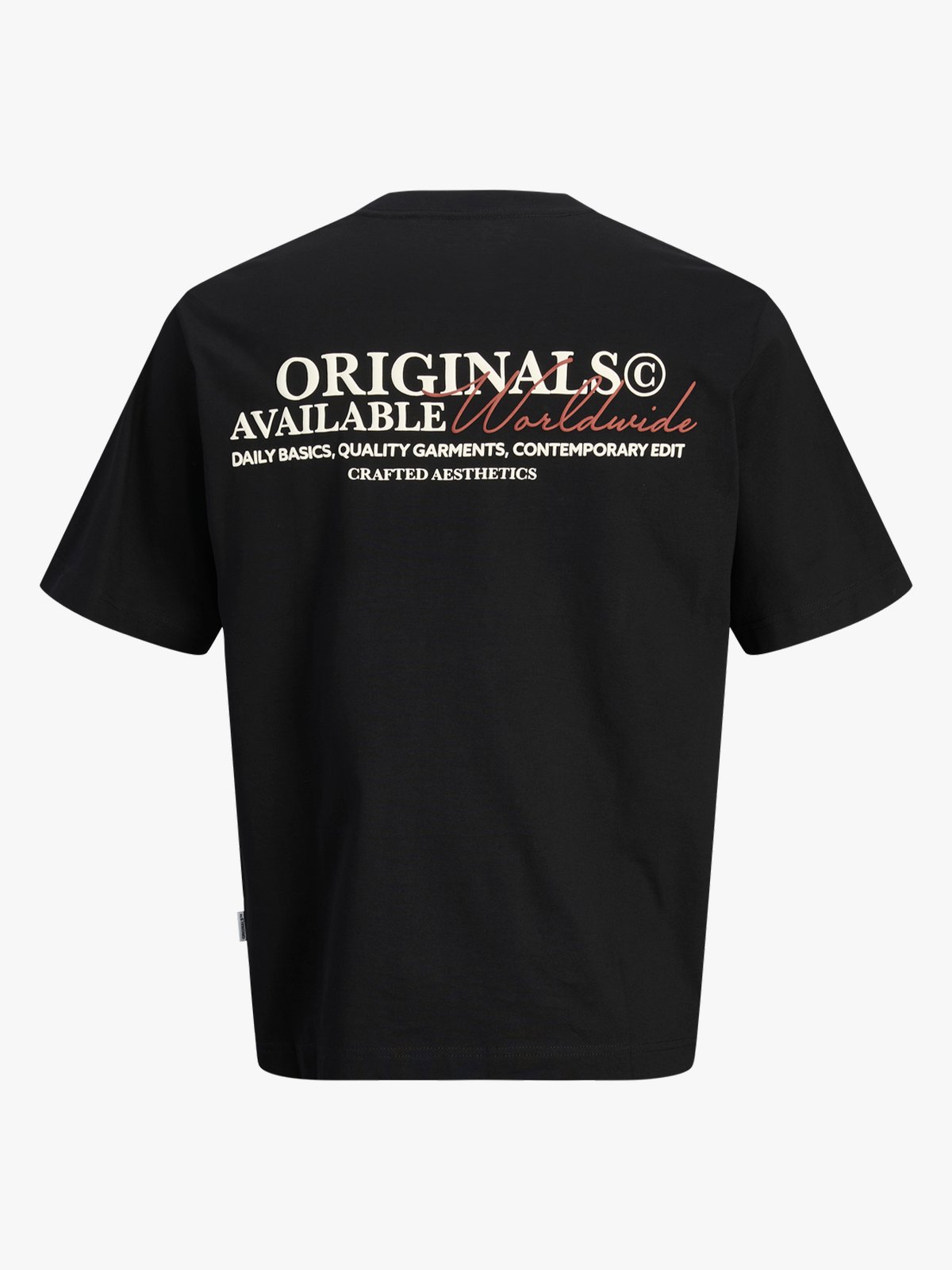 Jack and Jones Junior Islington Type Tee Short Sleeve Crew Black