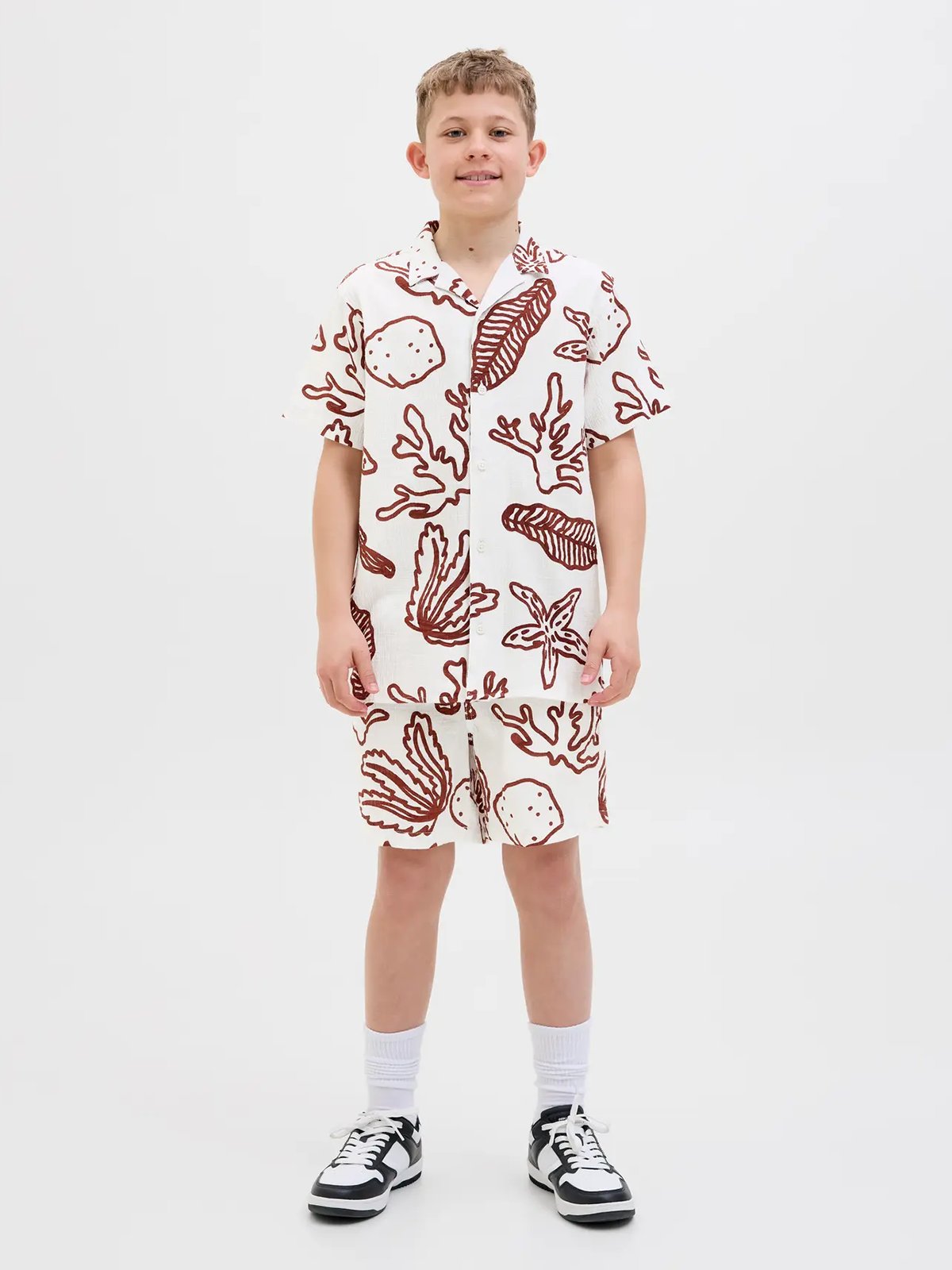 Jack and Jones Junior Jaiden Crinkle Jogger Shor Junior Cloud Dancer