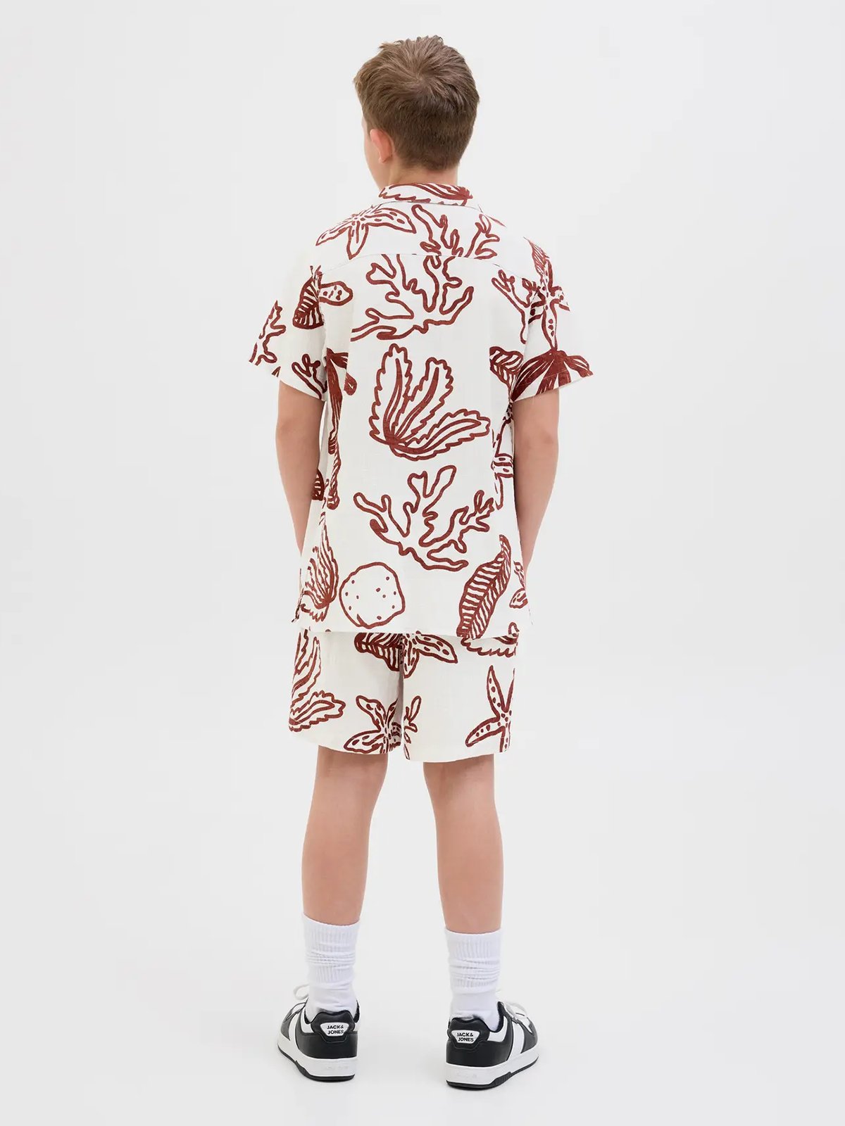 Jack and Jones Junior Jaiden Crinkle Jogger Shor Junior Cloud Dancer