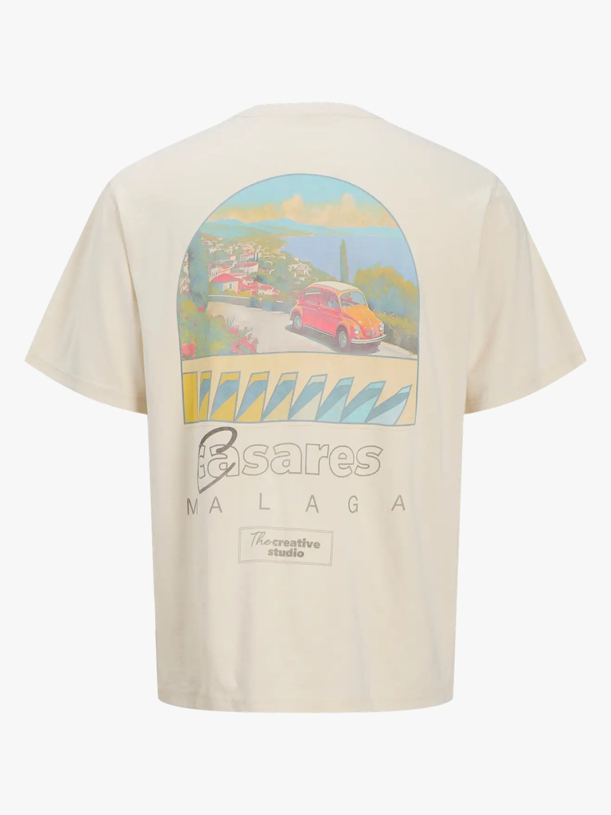 Jack and Jones Junior Almeria World Tee Crew Neck Junior Antique White