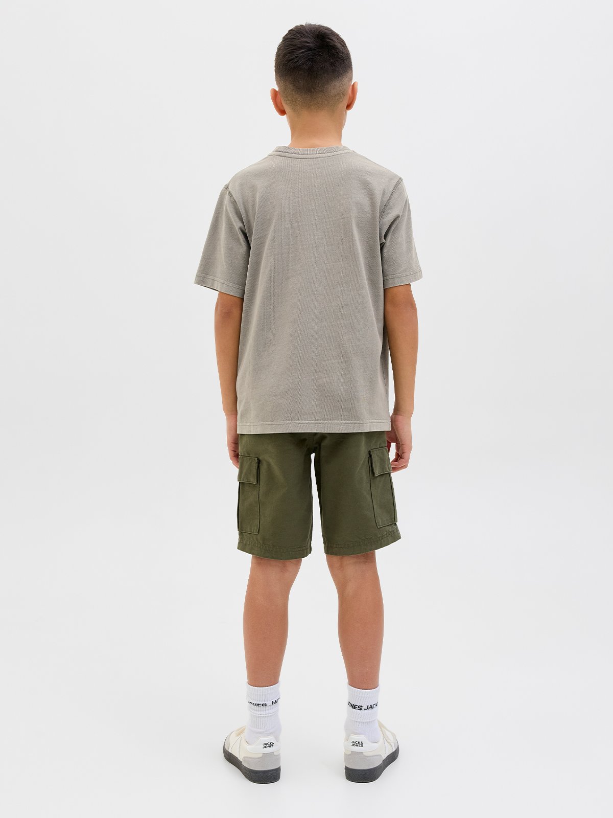 Jack and Jones Junior Junior Blumanson Short Sleeve Tee Junior Steeple Gray
