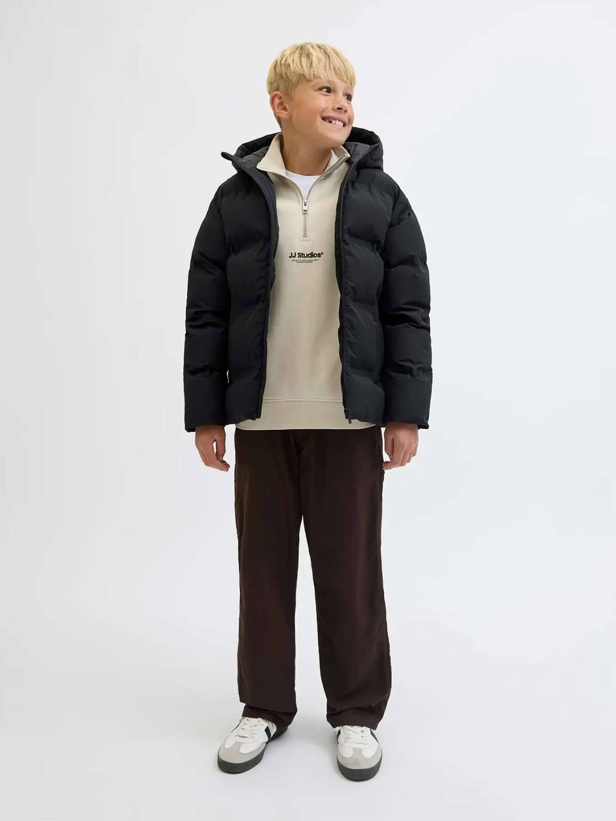Jack and Jones Junior Soho Puffer Hood Junior Black