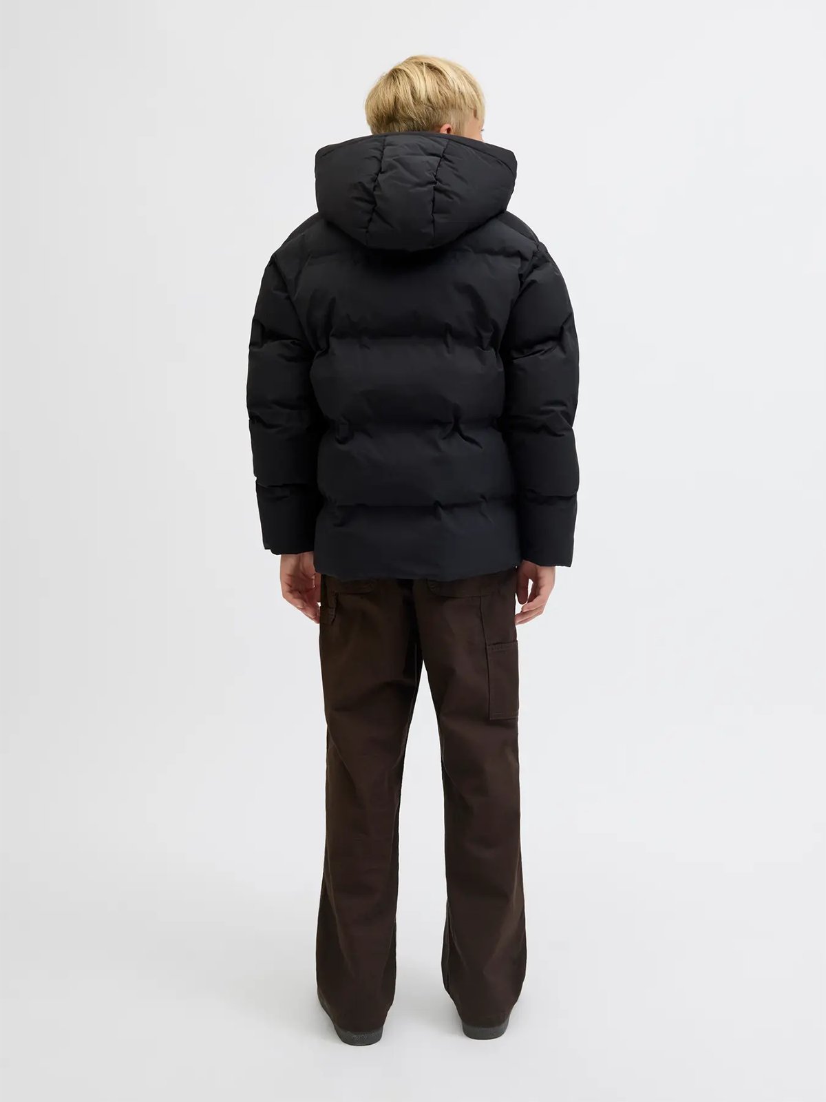 Jack and Jones Junior Soho Puffer Hood Junior Black
