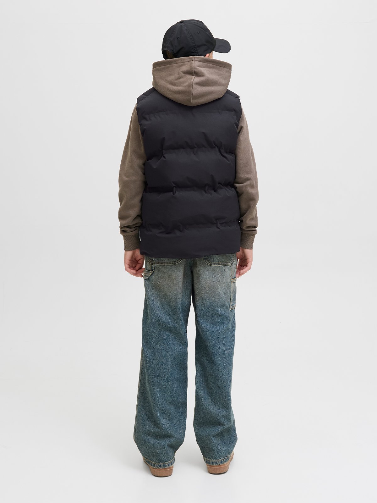 Jack and Jones Junior Soho Bodywarmer Collar Jnr Black