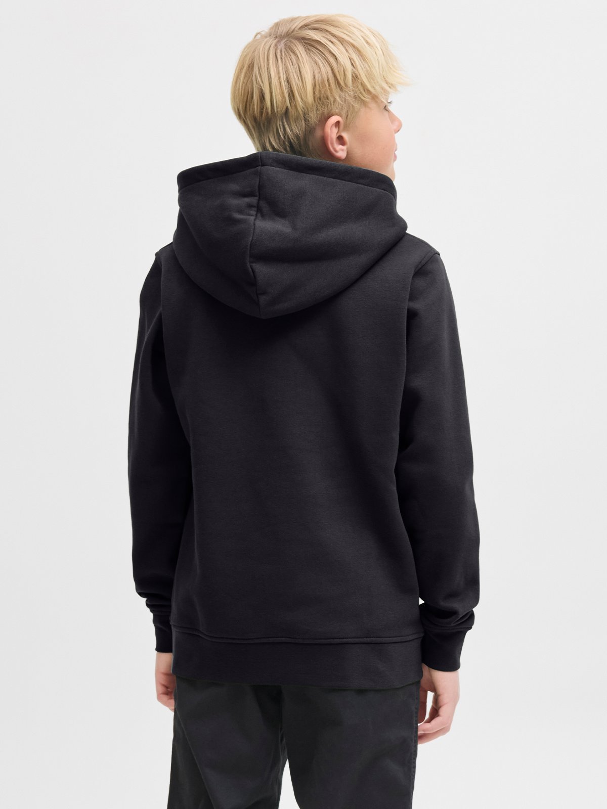 Jack and Jones Junior Soho Sweat Hood Jnr Black