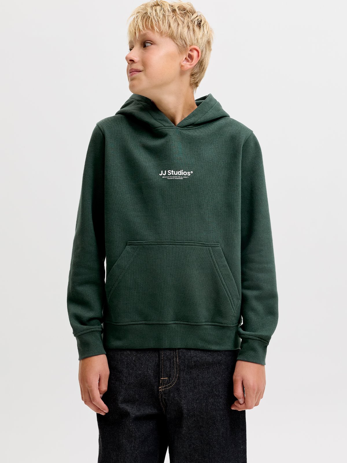 Jack and Jones Junior Soho Sweat Hood Junior Scarab