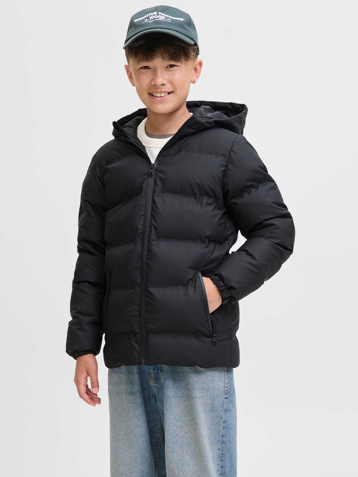 Jack and Jones Junior Elements Puffer Black
