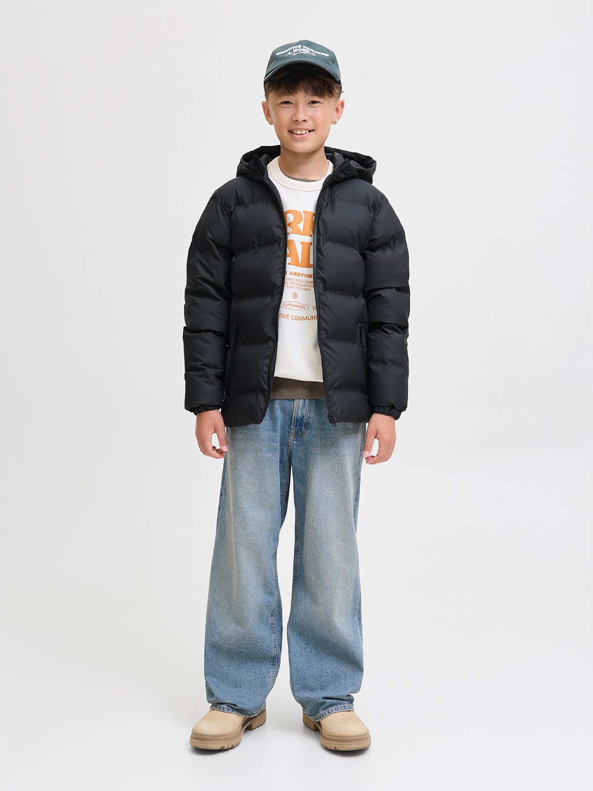 Jack and Jones Junior Elements Puffer Black