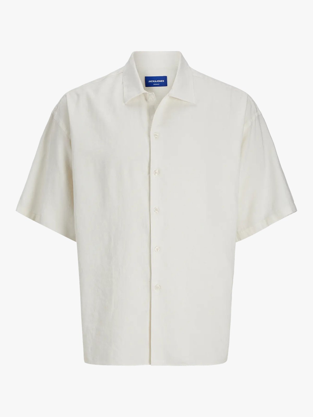 Jack and Jones Junior Paros Oversized Shirt Short Sleeve Junior Antique White