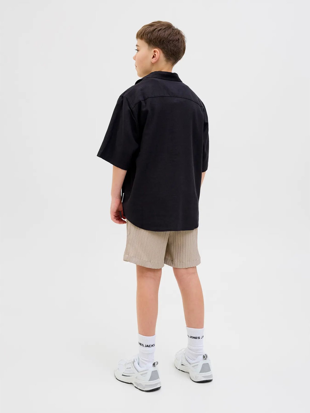 Jack and Jones Junior Paros Oversized Shirt Short Sleeve Junior Black
