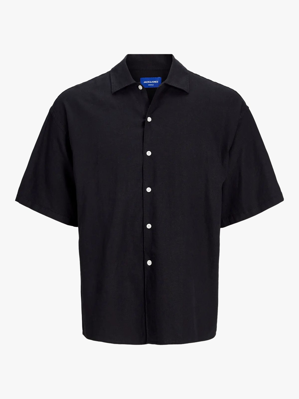 Jack and Jones Junior Paros Oversized Shirt Short Sleeve Junior Black