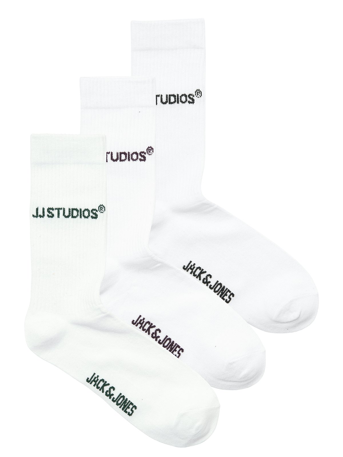 Jack and Jones Junior Soho Tennis Socks 3 Pack Jnr White