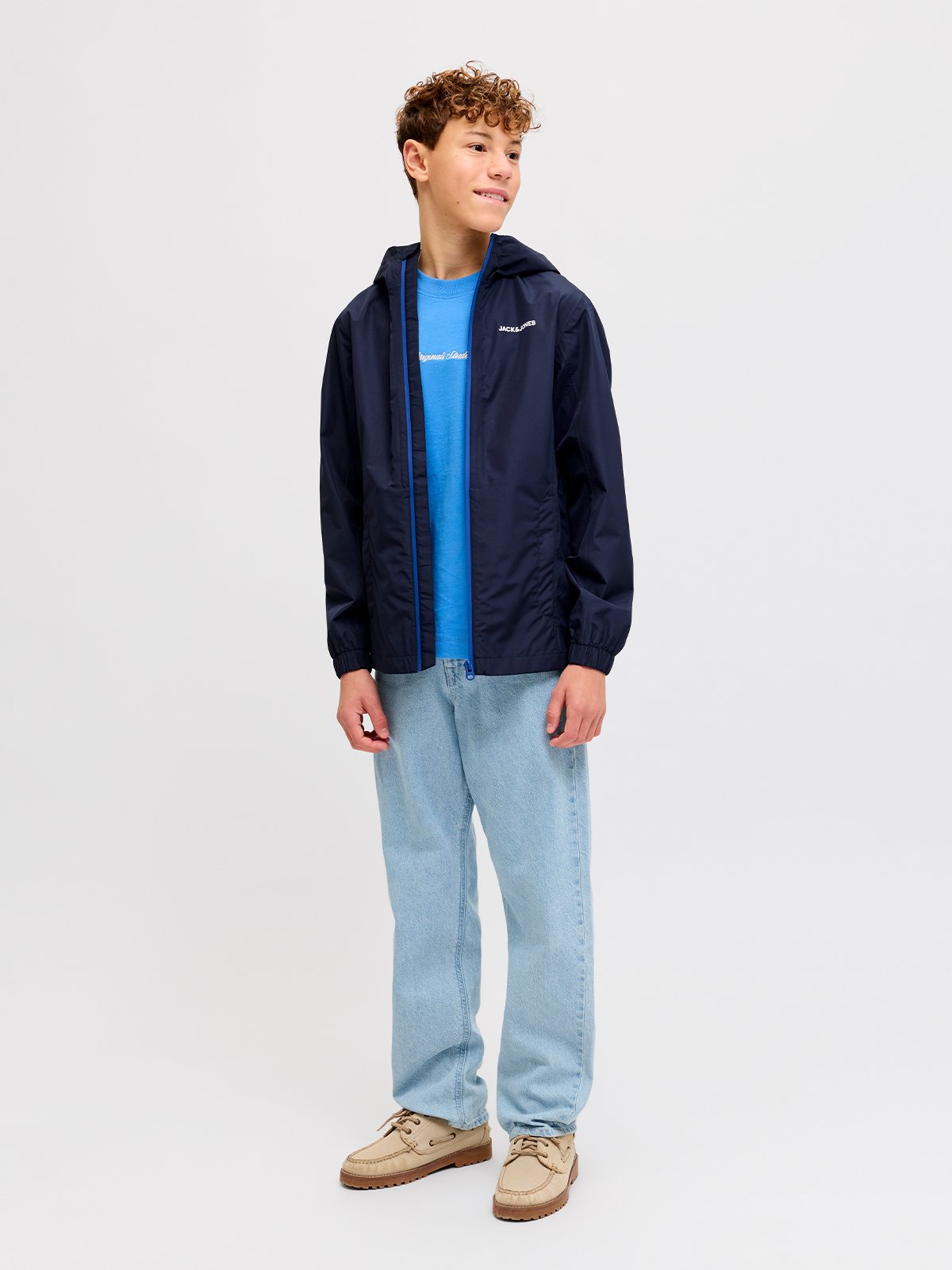Jack and Jones Junior Junior Flynn Rain Jacket Blue / Navy Blazer