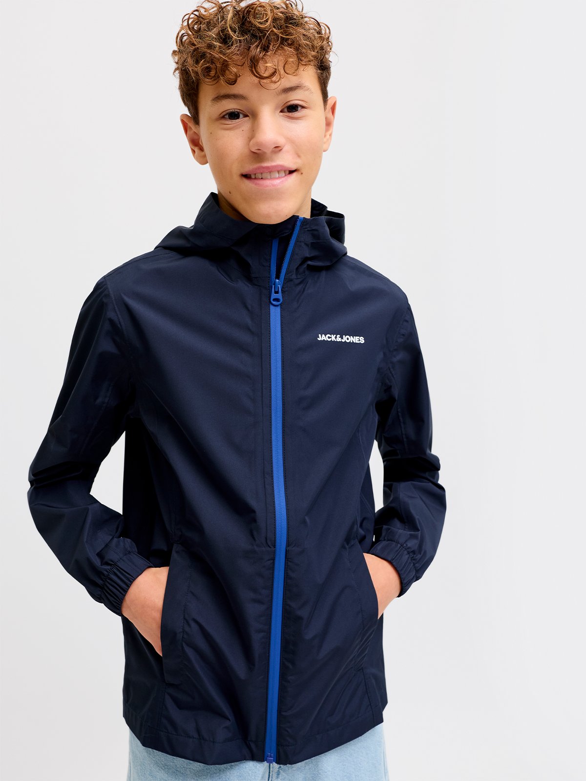 Jack and Jones Junior Junior Flynn Rain Jacket Blue / Navy Blazer