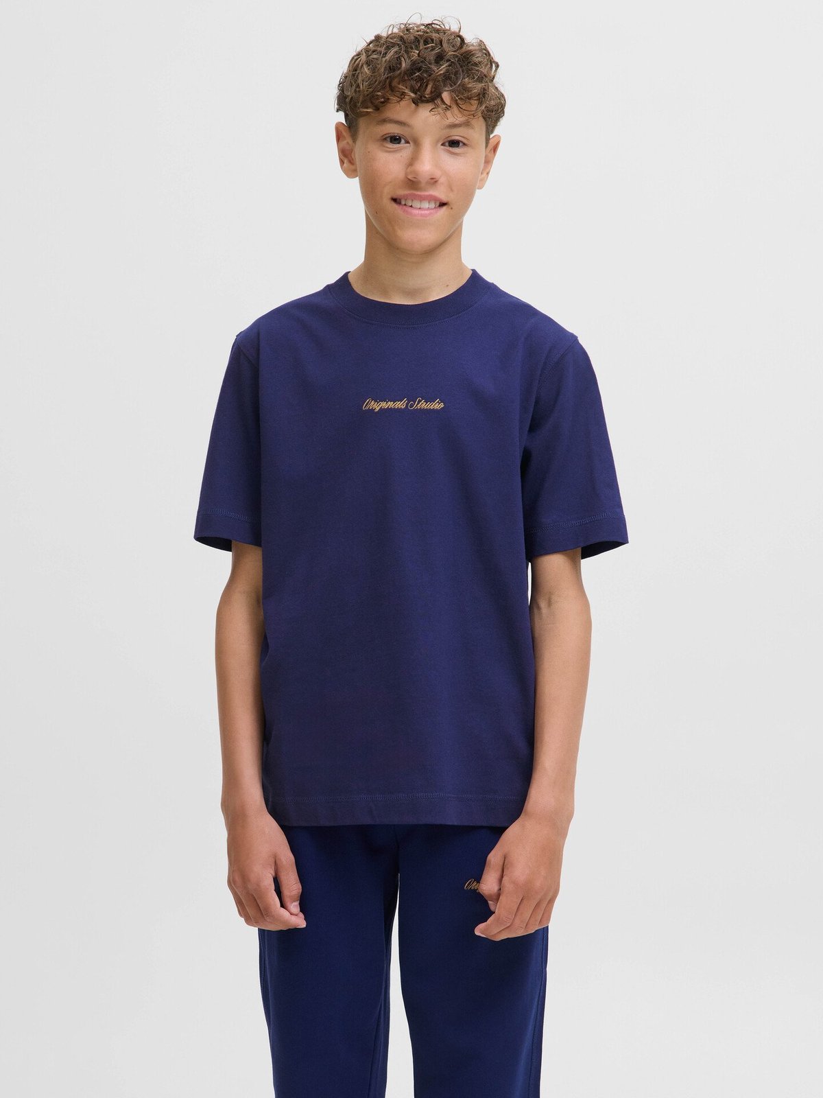 Jack and Jones Junior Norrebro Tee Short Sleeve Junior Ocean Cavern