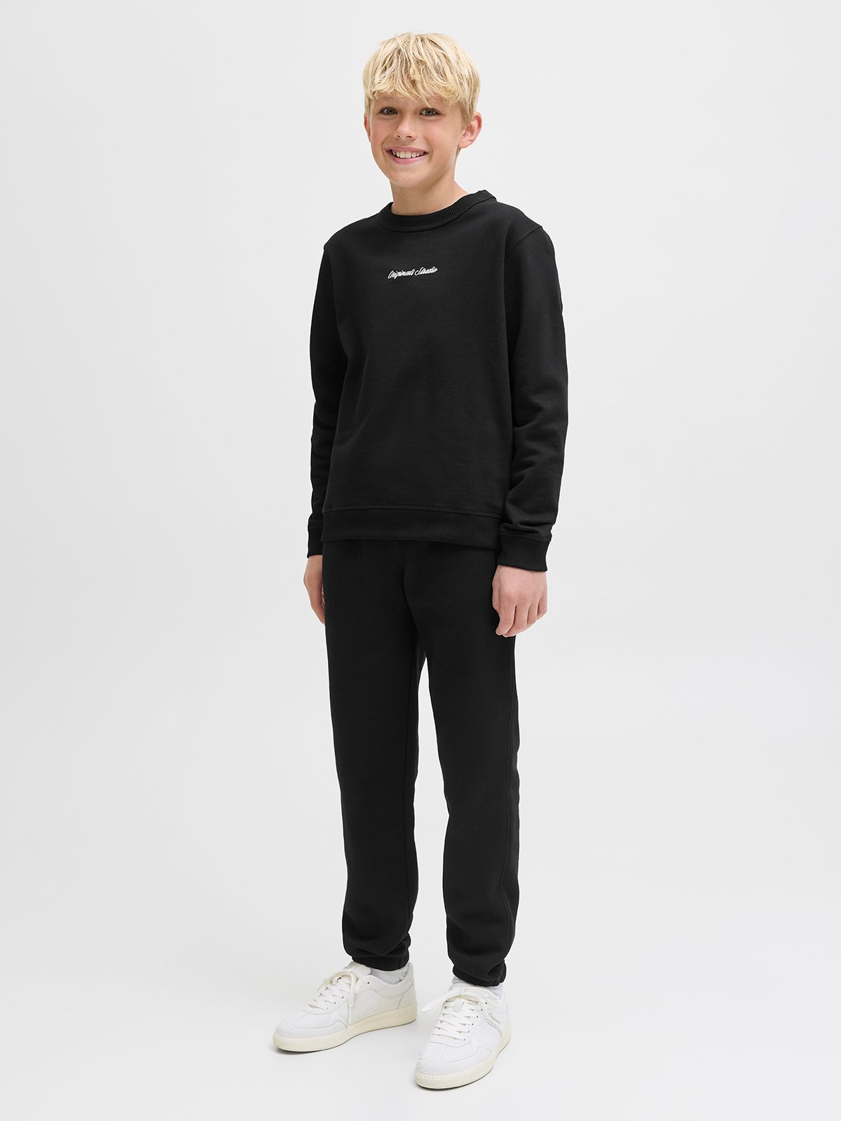 Jack and Jones Junior Norrebro Sweat Crew Jnr Sort
