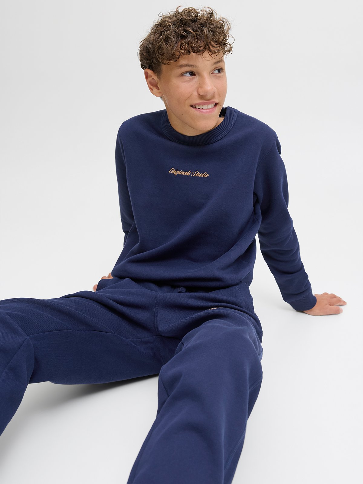Jack and Jones Junior Norrebro Sweat Crew Jnr Ocean cavern