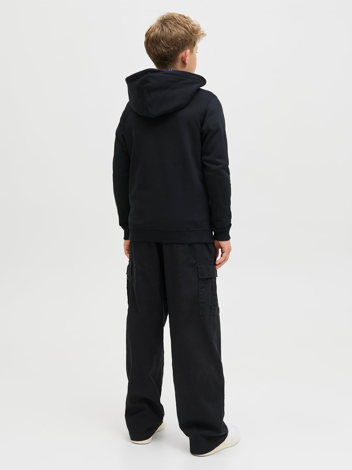 Jack and Jones Junior Norrebro Sweat Zip Hood Jnr Black
